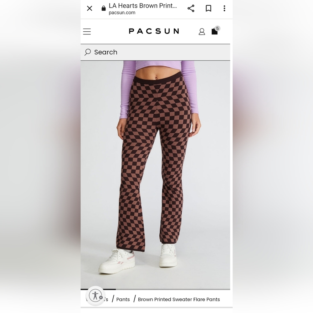 Flared sweater pants
